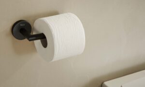 Държач за тоалетна хартия без капак Hotels 2.0 Round, черен мат Roca