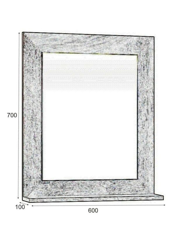 Огледало Картина с PVC рамка и полица 60cm Баня М