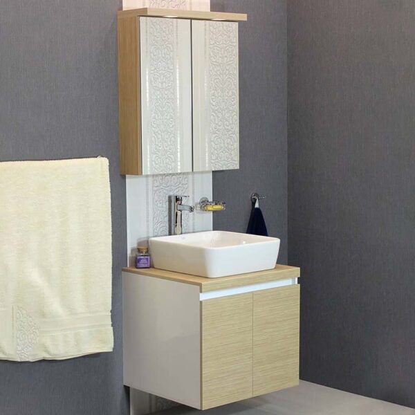 Долен шкаф за баня Лада с квадратен умивалник 60cm Баня М