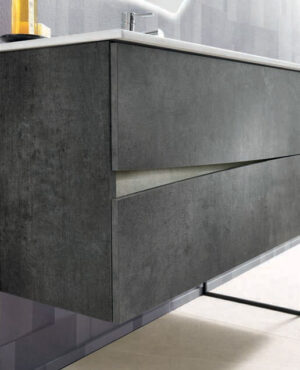 Дизайнерски долен шкаф Laguna 80cm циментово сиво Bluelife