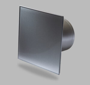 Дизайнерски вентилатор за баня MMP със стъкло, инокс ø100 MMotors