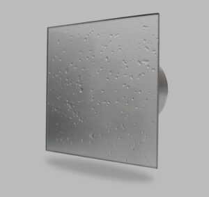 Дизайнерски вентилатор за баня MMP със стъкло, капки вода ø100 MMotors
