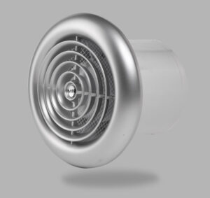 Вентилатор за баня MM100 с кръгла решетка инокс ø100 MMotors