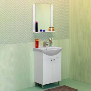 Комплект за баня Пионер шкаф с умивалник 55cm и огледало Баня М