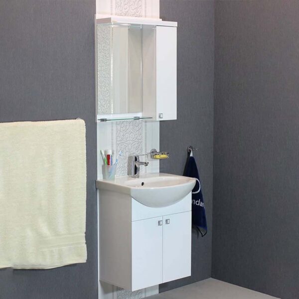 Долен шкаф за баня ПМ с умивалник 55cm Баня М