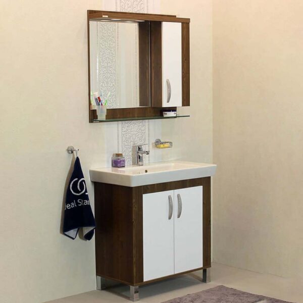 Долен шкаф за баня Приора с умивалник 80cm Баня М
