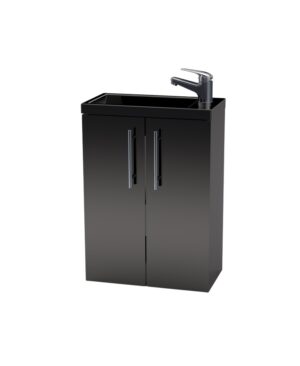 Долен шкаф за баня Mini с умивалник 43cm черен