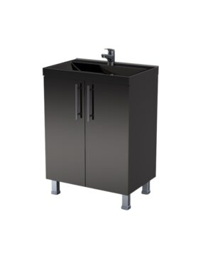 Долен шкаф за баня Rimini с умивалник 60cm черен