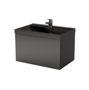 Долен шкаф за баня Bari с умивалник 60cm черен