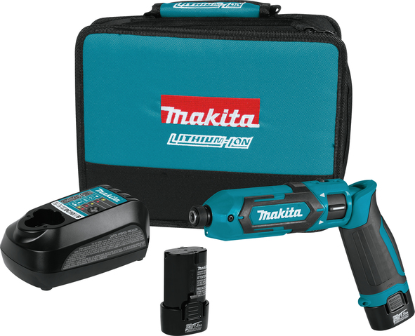 Акумулаторна отвертка Makita TD022DSE, 7.2 V, с 2 батерии 1,5 ah, зарядно и чанта