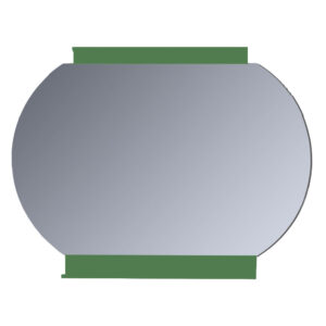 Огледало за баня със зелена рамка YL-P9775-В/Г 78cm