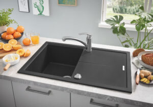 Кухненска гранитна мивка K400 100x50cm черна Grohe