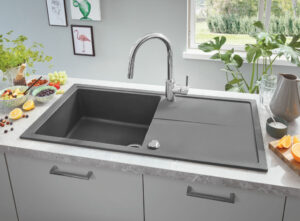 Кухненска гранитна мивка K400 100x50cm сива Grohe