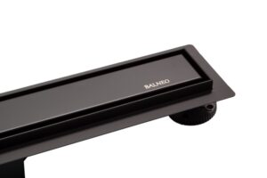 Линеен сифон за вграждане на плочка Duplex Black 600mm Balneo