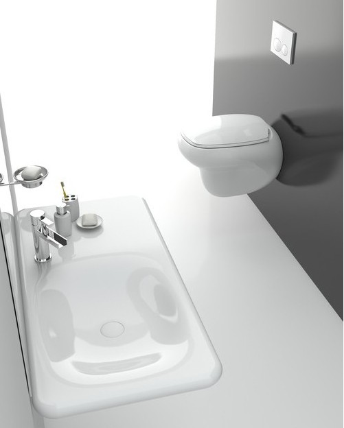 Стенна тоалетна чиния Fenice Rimless бял гланц Bocchi