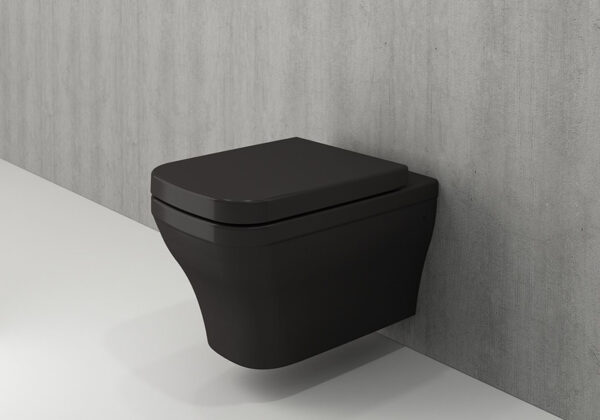 Стенна тоалетна чиния Firenze Rimless черен мат Bocchi