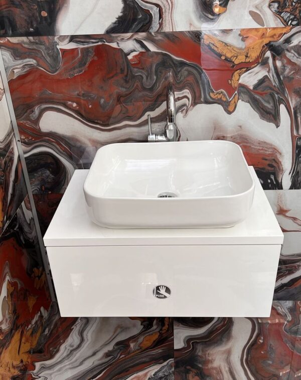 Долен шкаф за баня без умивалник Roma 60cm бял