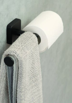 Двоен държач за тоалетна хартия Quattro black, черен мат Kapitan