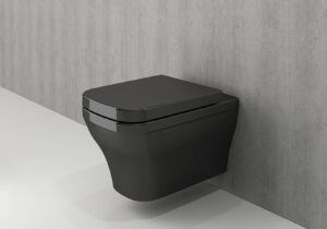 Стенна тоалетна чиния Firenze Rimless черен гланц Bocchi