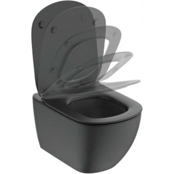 Стенна тоалетна чиния Tesi AquaBlade черен мат Ideal Standard