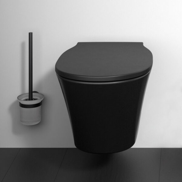 Стенна тоалетна чиния Connect RimLS+ черен мат Ideal Standard
