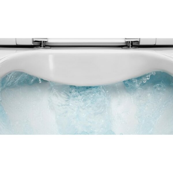 Meridian Rimless Стенна тоалетна чиния със слим седалка плавно спускане Roca