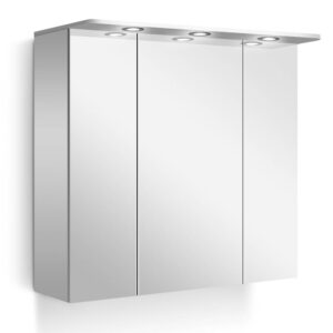 Горен шкаф за баня Line с LED осветление 80cm Arvipo