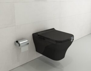 Комплект структура Tece с тоалетна Firenze Rimless Slim черен гланц