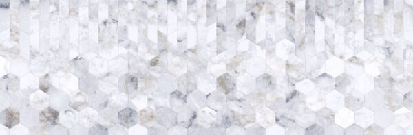 Декор Джоя Хексагони бяла 24.4x74.4