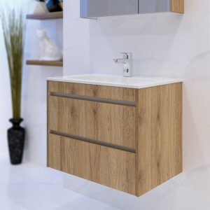 Долен шкаф за баня Ема 65cm в дървесен цвят Triano