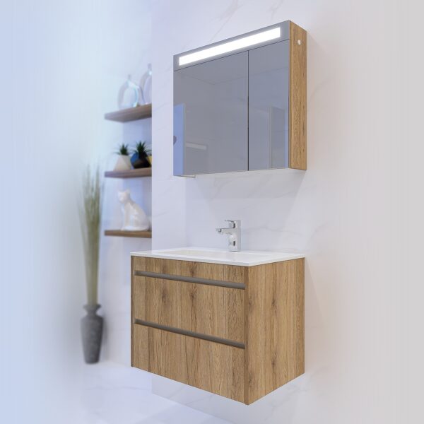 Долен шкаф за баня Ема 65cm в дървесен цвят Triano
