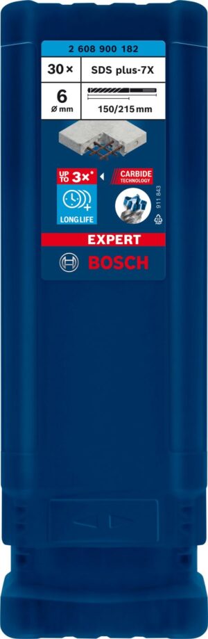 Свредло bosch expert sds plus 7x 6x215 mm 2608900182 30 броя
