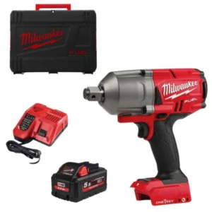 Milwaukee Акумулаторен гайковерт M18 ONEFHIWF34-551X с батерия 5.5 ah, зарядно и куфар