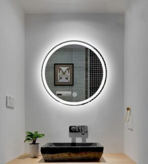 Огледало за баня с LED осветление 80cm
