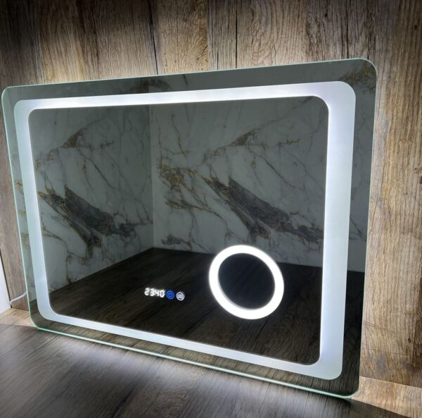 Огледало за баня с LED осветление, нагревател и лупа 80x60cm
