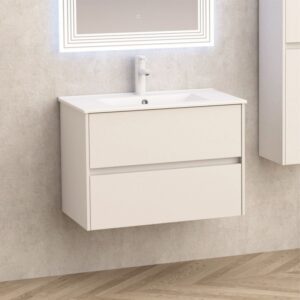 Долен шкаф за баня 80cm BG 7955, бял гланц Inter Ceramic