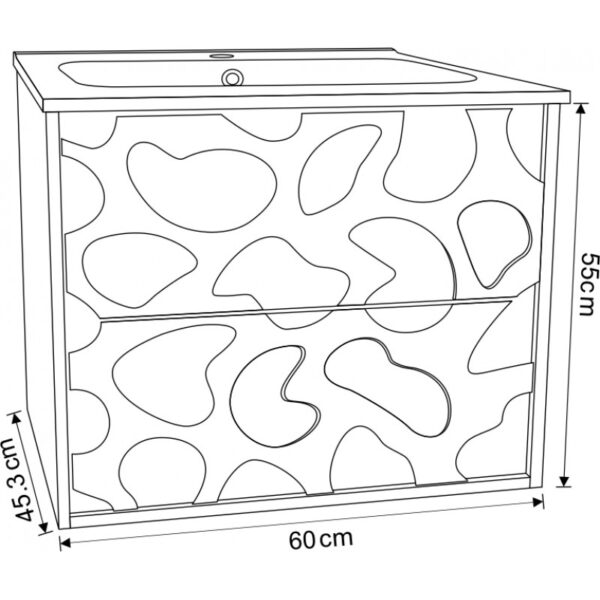 Долен шкаф за баня 60cm ICP 6061 Inter Ceramic