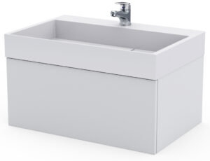 Долен шкаф за баня Cervia с умивалник 70cm бял