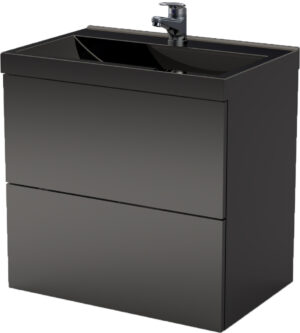 Долен шкаф за баня Forli с умивалник 60cm черен