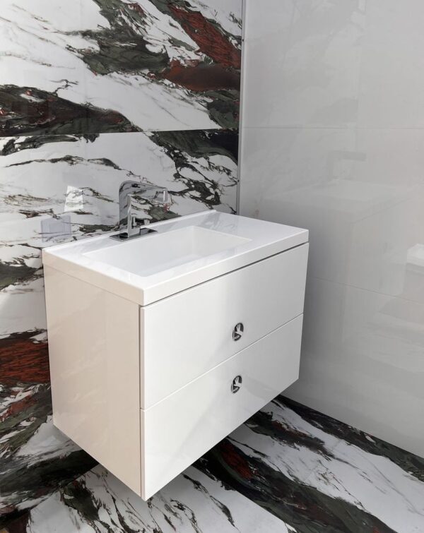 Долен шкаф за баня Porto L с умивалник 80cm бял
