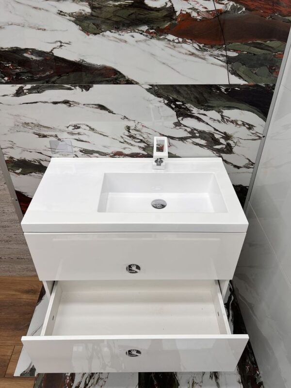 Долен шкаф за баня Porto R с умивалник 80cm бял