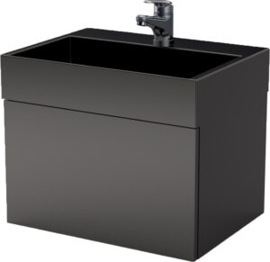 Долен шкаф за баня San Marino с умивалник 50cm черен