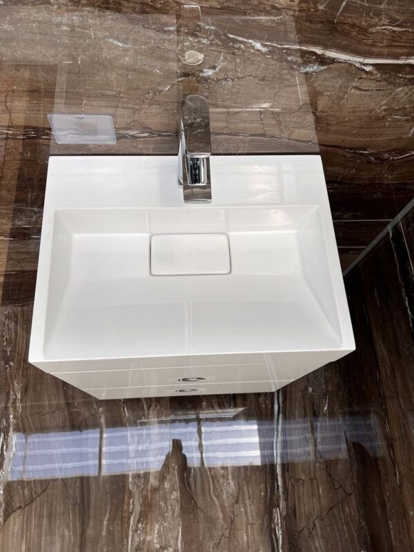 Долен шкаф за баня Tito Push с умивалник 50cm бял