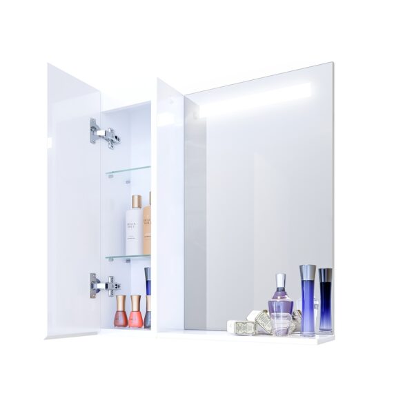 Горен шкаф за баня Арте 55cm с LED осветление Triano