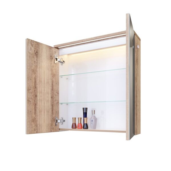 Горен шкаф за баня Ели 55cm дървесен цвят Triano