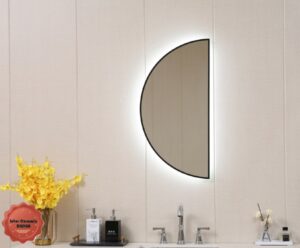 Огледало с LED осветление 40x80cm с рамка черен мат Inter Ceramic