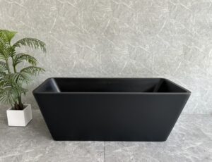 Свободностояща вана 161.5x72cm черен мат Inter Ceramic