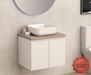 Долен шкаф за баня 60cm с мивка и плот Inter Ceramic