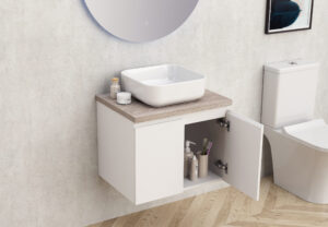 Долен шкаф за баня 60cm с мивка и плот Inter Ceramic