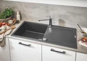 Кухненска гранитна мивка K500 86x50cm сива Grohe